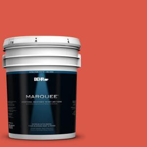 BEHR MARQUEE 5-gal. #T12-7 Red Wire Satin Enamel Exterior Paint - 03771305