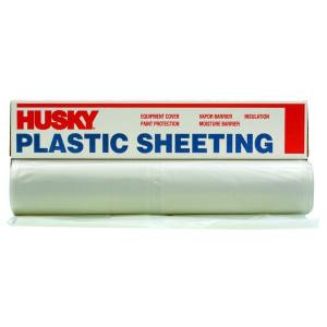 Husky 200 ft. x 20 ft. Clear 2-mil. Plastic Sheeting - CF0220-200C