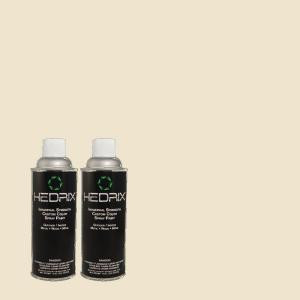 Hedrix 11 oz. Match of X-73 Eggshell White Flat Custom Spray Paint (2-Pack) - F02-X-73