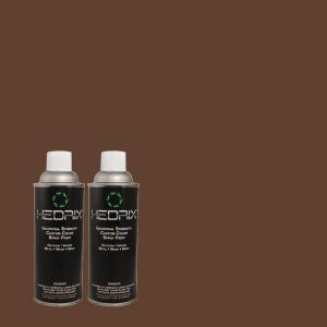 Hedrix 11 oz. Match of ECC-28-3 Charred Hickory Low Lustre Custom Spray Paint (2-Pack) - ECC-28-3