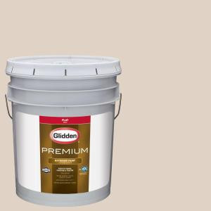 Glidden Premium 5-gal. #HDGWN06 Natural Wicker Flat Latex Exterior Paint - HDGWN06PX-05F