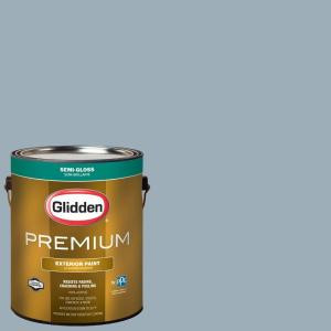 Glidden Premium 1-gal. #HDGV12 Shady Blue Semi-Gloss Latex Exterior Paint - HDGV12PX-01S