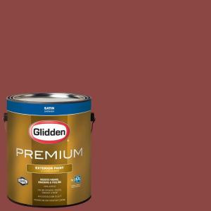 Glidden Premium 1-gal. #HDGR64 Rusty Red Satin Latex Exterior Paint - HDGR64PX-01SA