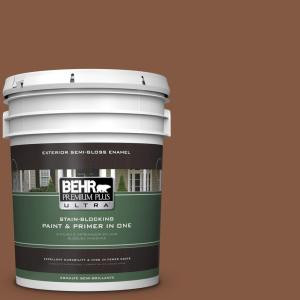BEHR Premium Plus Ultra 5-gal. #BXC-42 Bricktone Semi-Gloss Enamel Exterior Paint - 585305