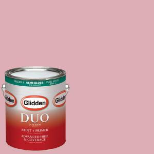 Glidden DUO 1-gal. #HDGR19 Fresh Peonies Semi-Gloss Latex Interior Paint with Primer - HDGR19-01S