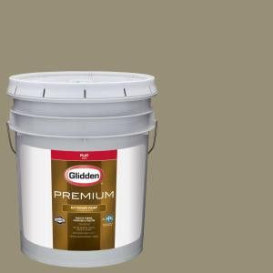 Glidden Premium 5-gal. #HDGWN64D Deep Ravine Green Flat Latex Exterior Paint - HDGWN64DPX-05F