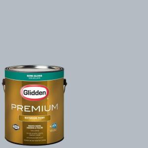 Glidden Premium 1-gal. #HDGB62 Sanctuary Blue Semi-Gloss Latex Exterior Paint - HDGB62PX-01S