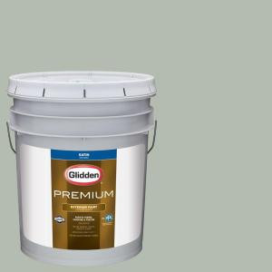 Glidden Premium 5-gal. #HDGCN14D Green Smoke Satin Latex Exterior Paint - HDGCN14DPX-05SA