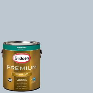 Glidden Premium 1-gal. #HDGV10 Faded Denim Semi-Gloss Latex Exterior Paint - HDGV10PX-01S