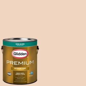 Glidden Premium 1-gal. #HDGO22 Pavilion Peach Semi-Gloss Latex Exterior Paint - HDGO22PX-01S