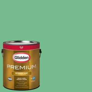 Glidden Premium 1-gal. #HDGG53D Whimsical Green Flat Latex Exterior Paint - HDGG53DPX-01F