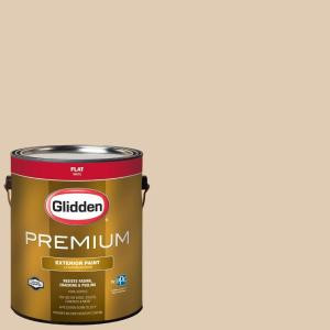 Glidden Premium 1-gal. #HDGWN19U Brazil Nut Flat Latex Exterior Paint - HDGWN19UPX-01F