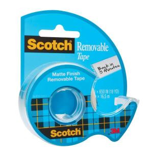 3M Scotch 3/4 in. x 18 yds. Removable Tape (Case of 48) - 224