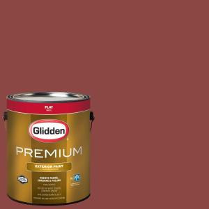 Glidden Premium 1-gal. #HDGR64 Rusty Red Flat Latex Exterior Paint - HDGR64PX-01F