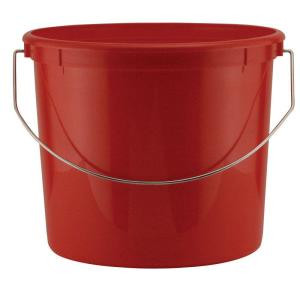Leaktite 5-Qt. Red Plastic Bucket with Steel Handle (Pack of 3) - 209313