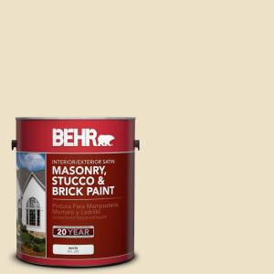 BEHR Premium 1-gal. #MS-26 Chablis Cream Satin Interior/Exterior Masonry, Stucco and Brick Paint - 28001
