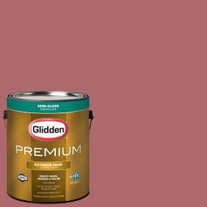 Glidden Premium 1-gal. #HDGR50U Red Bluff Semi-Gloss Latex Exterior Paint - HDGR50UPX-01S