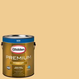 Glidden Premium 1-gal. #HDGY07U Soft Gold Satin Latex Exterior Paint - HDGY07UPX-01SA