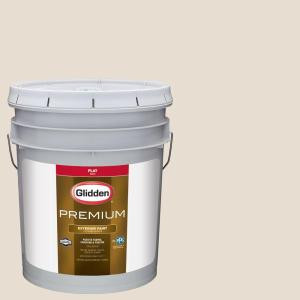 Glidden Premium 5-gal. #HDGWN29 Cappuccino White Flat Latex Exterior Paint - HDGWN29PX-05F