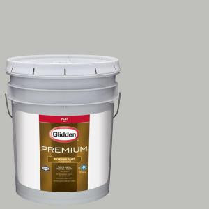 Glidden Premium 5-gal. #HDGCN62 Pebble Grey Flat Latex Exterior Paint - HDGCN62PX-05F