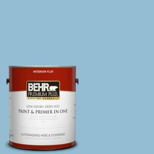 BEHR Premium Plus 1-gal. #M500-3 Blue Chalk Flat Interior Paint - 105001