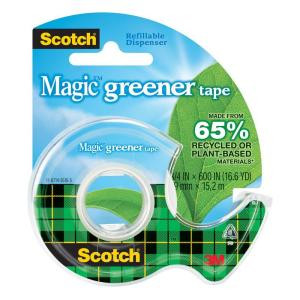 3M Scotch 3/4 in. x 16.6 yds. Magic Greener Tape (Case of 144) - 123