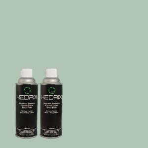 Hedrix 11 oz. Match of MQ6-36 Cascade Green Flat Custom Spray Paint (2-Pack) - F02-MQ6-36