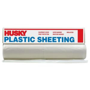 Husky 20 ft. x 200 ft. Clear 1.5 mil Plastic Sheeting (56/Pallet) - CF01520-200C