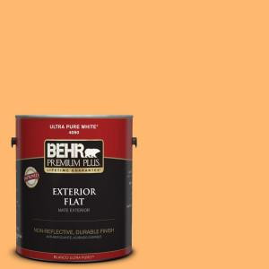 BEHR Premium Plus 1-gal. #P240-5 Cheese Puff Flat Exterior Paint - 440001