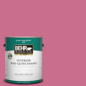 BEHR Premium Plus 1-gal. #110B-5 Silk Ribbon Zero VOC Semi-Gloss Enamel Interior Paint - 330001