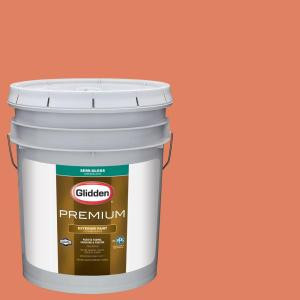 Glidden Premium 5-gal. #HDGO02D Cinnabar Semi-Gloss Latex Exterior Paint - HDGO02DPX-05S