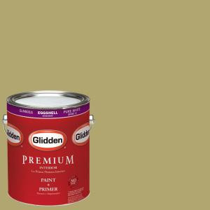 Glidden Premium 1-gal. #HDGG08 Spanish Olive Eggshell Latex Interior Paint with Primer - HDGG08P-01E