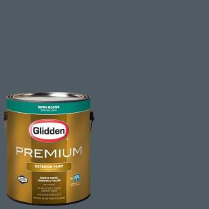 Glidden Premium 1-gal. #HDGCN47D Sophisticated Navy Semi-Gloss Latex Exterior Paint - HDGCN47DPX-01S