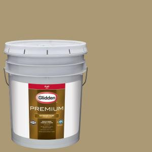 Glidden Premium 5-gal. #HDGY52D Olive Twig Flat Latex Exterior Paint - HDGY52DPX-05F