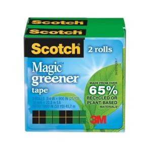 3M Scotch 3/4 in. x 25 yds. Magic Greener Tape (Case of 72) - 812-2P