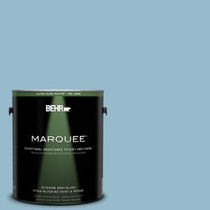 BEHR MARQUEE 1-gal. #S480-3 Sydney Harbour Semi-Gloss Enamel Exterior Paint - 545001