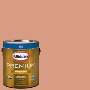Glidden Premium 1-gal. #HDGO21U Buttered Salmon Satin Latex Exterior Paint - HDGO21UPX-01SA