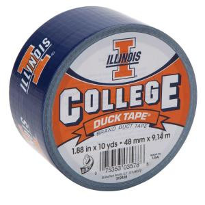 Duck College 1-7/8 in. x 30 ft. University of Illinois Duct Tape (6-Pack) - 240288