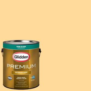 Glidden Premium 1-gal. #HDGY02 Sunbeam Semi-Gloss Latex Exterior Paint - HDGY02PX-01S