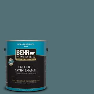 BEHR Premium Plus Home Decorators Collection 1-gal. #HDC-CL-22 Sophisticated Teal Satin Enamel Exterior Paint - 934001