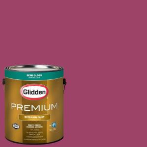 Glidden Premium 1-gal. #HDGR01 Very Berry Semi-Gloss Latex Exterior Paint - HDGR01PX-01S