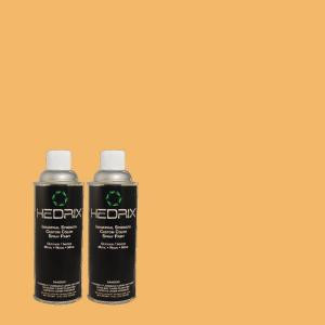 Hedrix 11 oz. Match of PPU6-3 Sunburst Flat Custom Spray Paint (2-Pack) - F02-PPU6-3