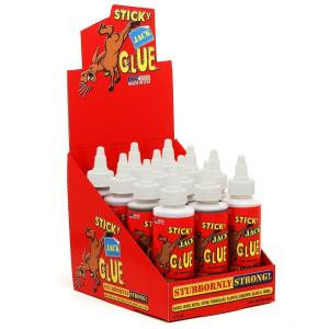 Sticky Jack Multi-Pack - 12 Bottles of Glue in Display Case - B-SJG4oz12Pack