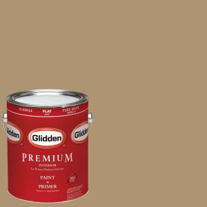 Glidden Premium 1-gal. #HDGWN47 Golden Basketry Flat Latex Interior Paint with Primer - HDGWN47P-01F