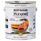 Rust-Oleum FlexiDip 1 gal. White Rubberized Flat Paint (Case of 2) - 283186
