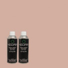 Hedrix 11 oz. Match of 130E-3 Rosy Tan Semi-Gloss Custom Spray Paint (2-Pack) - SG02-130E-3