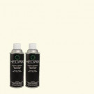 Hedrix 11 oz. Match of W-B-400 Vermont Cream Gloss Custom Spray Paint (2-Pack) - G02-W-B-400