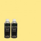 Hedrix 11 oz. Match of 390B-4 Chilled Lemonade Low Lustre Custom Spray Paint (2-Pack) - 390B-4
