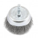 Forney 3 in. x 1/4 in. Hex Shank Fine Crimped Wire Cup Brush - 72732