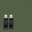 Hedrix 11 oz. Match of C40-40 Pinetree Low Lustre Custom Spray Paint (2-Pack) - C40-40